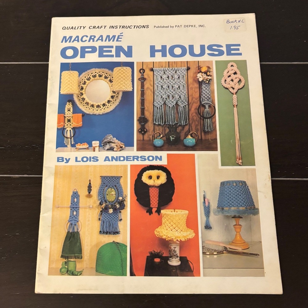 Vintage 1979 Macrame Open House Pattern Book | Lois Anderson Pat Depke PD-1141